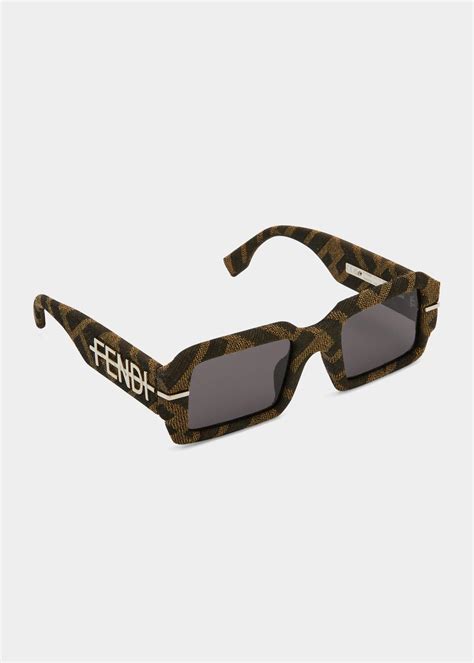 fendi logo rectangle acetate sunglasses|fendi unisex sunglasses.